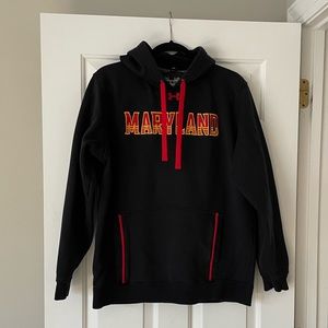 Men’s Under Armour University of Maryland Hoodie Sweatshirt Size L